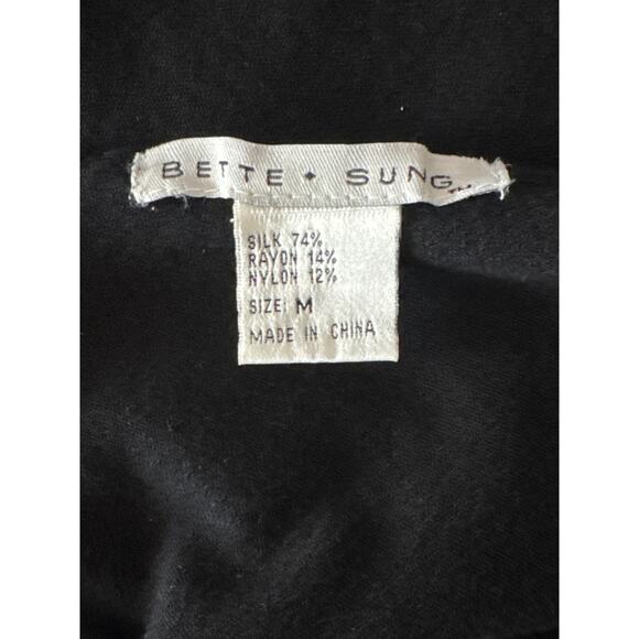 Vintage 90s Black Betty Sung Silk Bell Sleeve Sweater Medium Boho Fairygoth - Picture 6 of 9